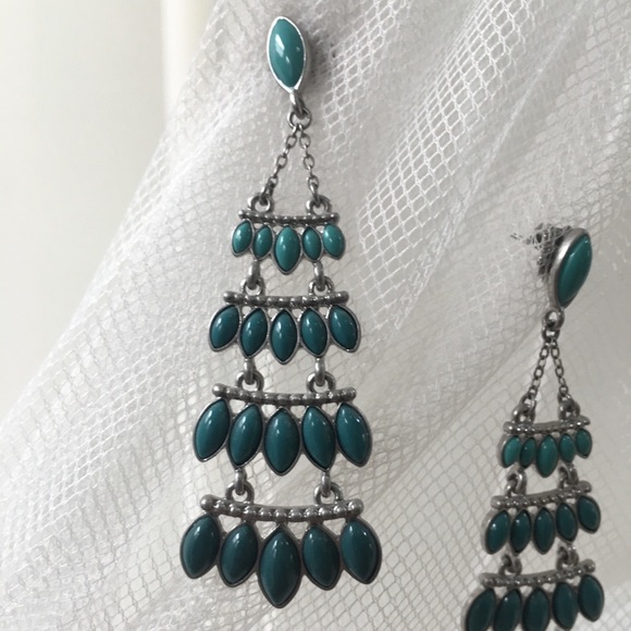 Lia Sophia Turquoise Chandelier Earrings - Picture 4 of 6